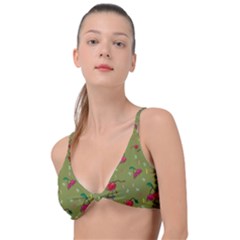 Red Cherries Athletes Knot Up Bikini Top by SychEva