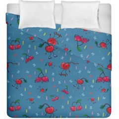 Red Cherries Athletes Duvet Cover Double Side (king Size) by SychEva