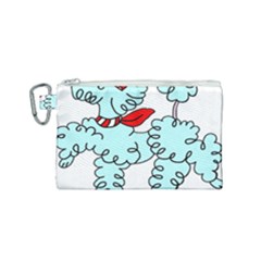Doodle Poodle  Canvas Cosmetic Bag (small) by IIPhotographyAndDesigns