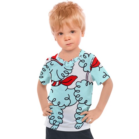 Doodle Poodle  Kids  Sports Tee by IIPhotographyAndDesigns