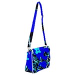 Abstract Tropical Shoulder Bag with Back Zipper