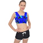 Abstract Tropical V-Back Sports Bra