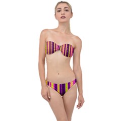 Warped Stripy Dots Classic Bandeau Bikini Set by essentialimage365