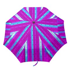 Warped Stripy Dots Folding Umbrellas by essentialimage365