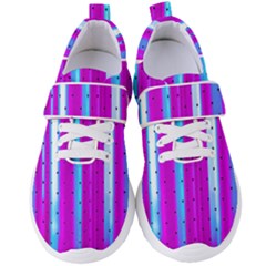 Warped Stripy Dots Women s Velcro Strap Shoes by essentialimage365