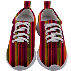 Warped Stripy Dots Kids Athletic Shoes by essentialimage365
