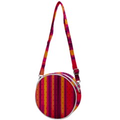 Warped Stripy Dots Crossbody Circle Bag by essentialimage365