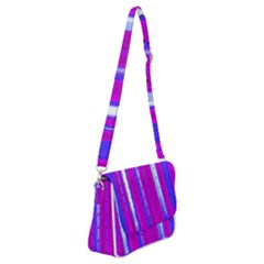 Warped Stripy Dots Shoulder Bag With Back Zipper by essentialimage365