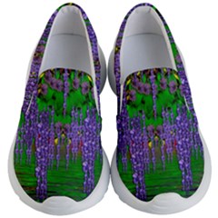 A Island Of Flowers In The Calm Sea Kids Lightweight Slip Ons by pepitasart
