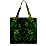 Folk flowers print Floral pattern Ethnic art Zipper Grocery Tote Bag