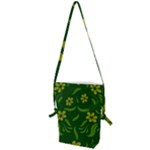 Folk flowers print Floral pattern Ethnic art Folding Shoulder Bag