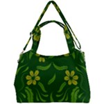 Folk flowers print Floral pattern Ethnic art Double Compartment Shoulder Bag