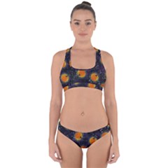 Space Pumpkins Cross Back Hipster Bikini Set by SychEva