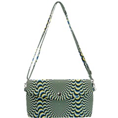 Illusion Waves Pattern Removable Strap Clutch Bag by Sparkle