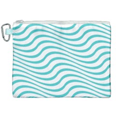 Beach Waves Canvas Cosmetic Bag (xxl) by Sparkle