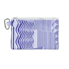 Illusion Waves Pattern Canvas Cosmetic Bag (medium) by Sparkle