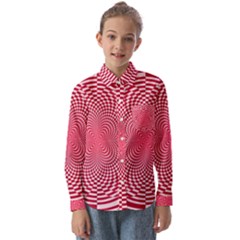 Illusion Floral Pattern Kids  Long Sleeve Shirt by Sparkle