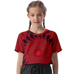 Illusion Waves Pattern Kids  Basic Tee by Sparkle