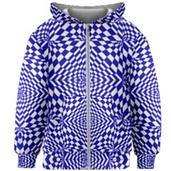 Illusion Waves Pattern Kids  Zipper Hoodie Without Drawstring by Sparkle