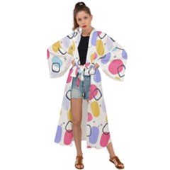 Abstract Multicolored Shapes Maxi Kimono by SychEva