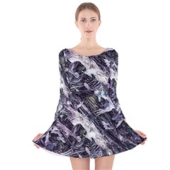 Reticulated Nova Long Sleeve Velvet Skater Dress by MRNStudios