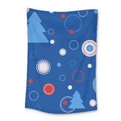 Christmas Pattern Tree Design Small Tapestry