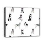 Husky Dogs Canvas 10  x 8  (Stretched)