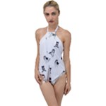 Husky Dogs Go with the Flow One Piece Swimsuit