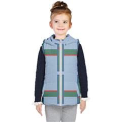 Abstract Pattern Geometric Backgrounds   Kids  Hooded Puffer Vest by Eskimos