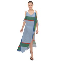 Abstract Pattern Geometric Backgrounds   Maxi Chiffon Cover Up Dress by Eskimos