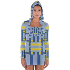 Abstract Pattern Geometric Backgrounds   Long Sleeve Hooded T-shirt by Eskimos