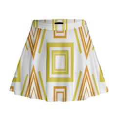 Abstract Pattern Geometric Backgrounds   Mini Flare Skirt by Eskimos