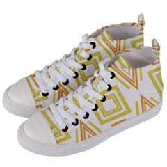 Abstract Pattern Geometric Backgrounds   Women s Mid-top Canvas Sneakers by Eskimos