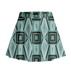 Abstract Geometric Design   Geometric Fantasy   Mini Flare Skirt by Eskimos