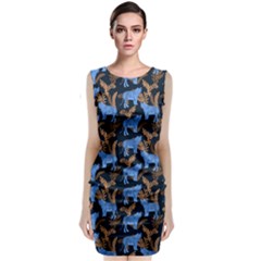 Blue Tigers Classic Sleeveless Midi Dress by SychEva