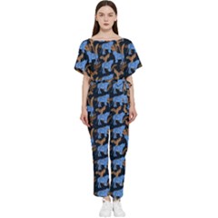 Blue Tigers Batwing Lightweight Jumpsuit by SychEva