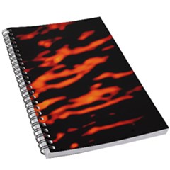 Red  Waves Abstract Series No12 5 5  X 8 5  Notebook by DimitriosArt