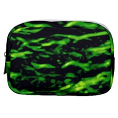 Green  Waves Abstract Series No3 Make Up Pouch (small) by DimitriosArt