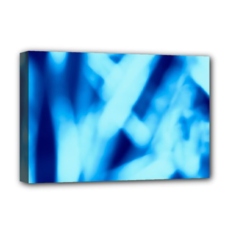 Blue Abstract 2 Deluxe Canvas 18  X 12  (stretched) by DimitriosArt