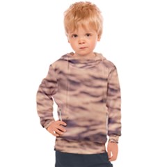 Pink  Waves Abstract Series No5 Kids  Hooded Pullover by DimitriosArt