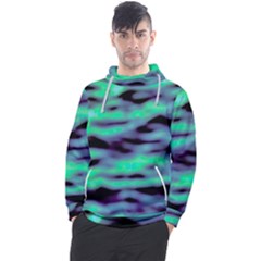 Green  Waves Abstract Series No6 Men s Pullover Hoodie by DimitriosArt