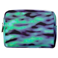 Green  Waves Abstract Series No6 Make Up Pouch (medium) by DimitriosArt