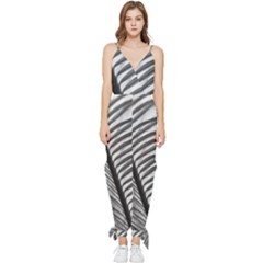 Cycas Leaf The Shadows Sleeveless Tie Ankle Jumpsuit by DimitriosArt
