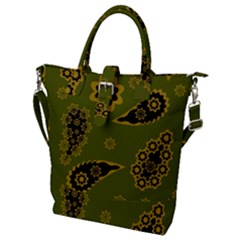 Floral Pattern Paisley Style Paisley Print  Doodle Background Buckle Top Tote Bag by Eskimos