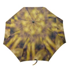 Yellow Abstract Stars Folding Umbrellas by DimitriosArt