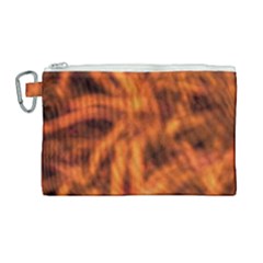Red Abstract Stars Canvas Cosmetic Bag (large) by DimitriosArt
