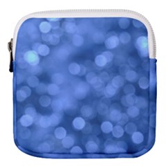 Light Reflections Abstract No5 Blue Mini Square Pouch by DimitriosArt