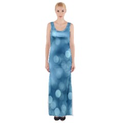 Light Reflections Abstract No8 Cool Thigh Split Maxi Dress by DimitriosArt