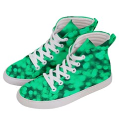 Light Reflections Abstract No10 Green Men s Hi-top Skate Sneakers by DimitriosArt