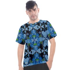 Rare Excotic Blue Flowers In The Forest Of Calm And Peace Men s Sport Top by pepitasart